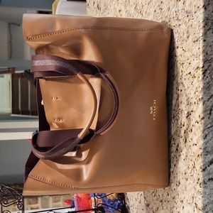 New brown leather Coach purse
